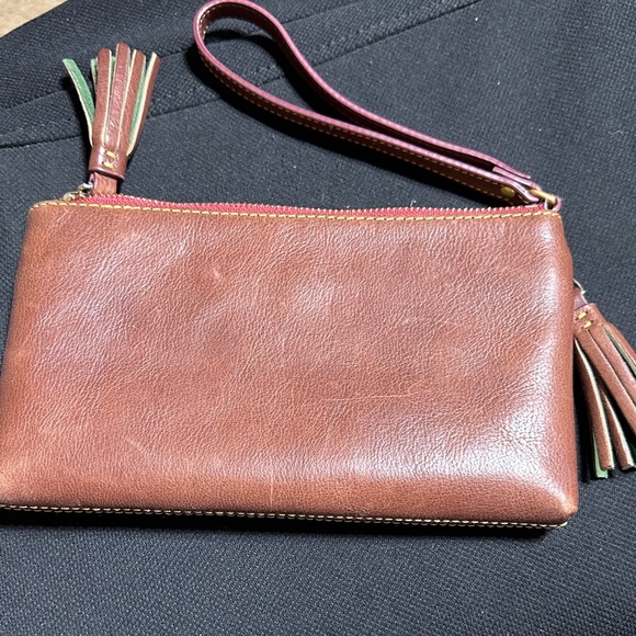 Dooney & Bourke Brown Leather Wristlet - Picture 2 of 5